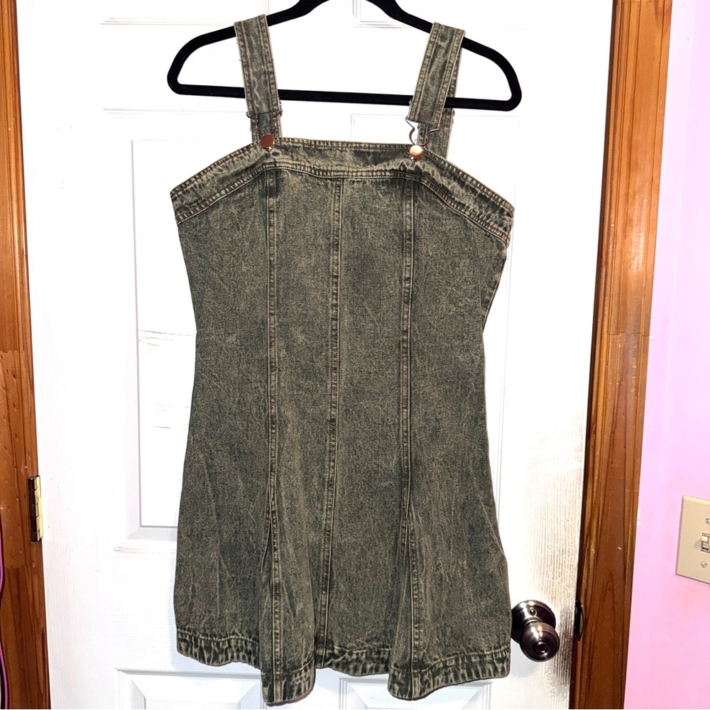 NanaMacs Washed Green Overall Dress NWT - Picture 2 of 12